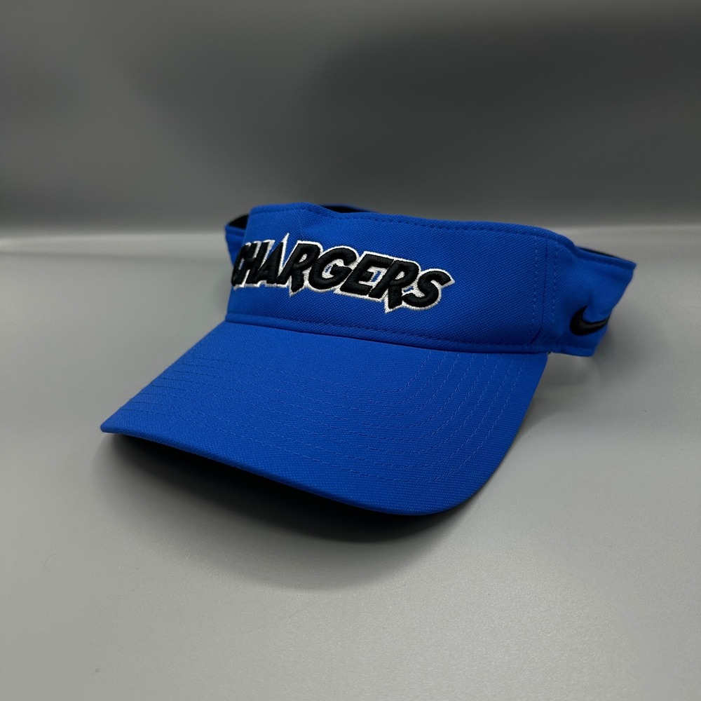 Nike UAH Alabama Huntsville Chargers Dri-FIT Visor Hat Blue Adjustable Mens